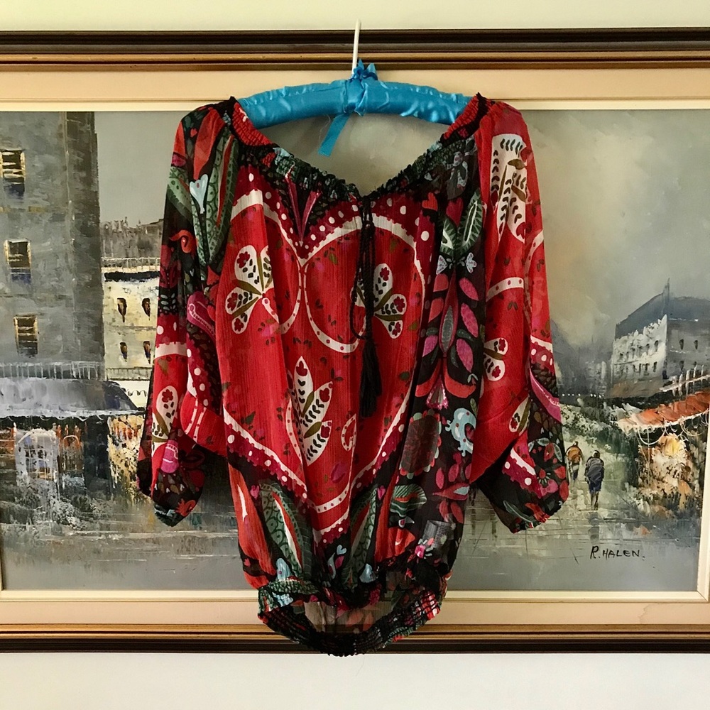 Sheer blouse top size s/m